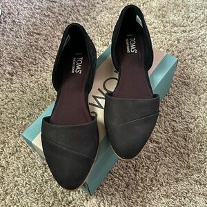 Jutti D'Orsay Black Leather Flat